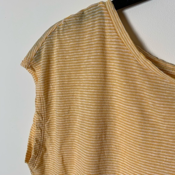 Loft Marigold Yellow Striped Tee Extra Small - Picture 2 of 6